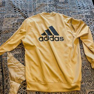 Adidas Track Jacket, Men's Medium, Gold Color